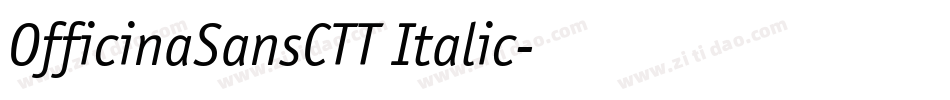 OfficinaSansCTT Italic字体转换